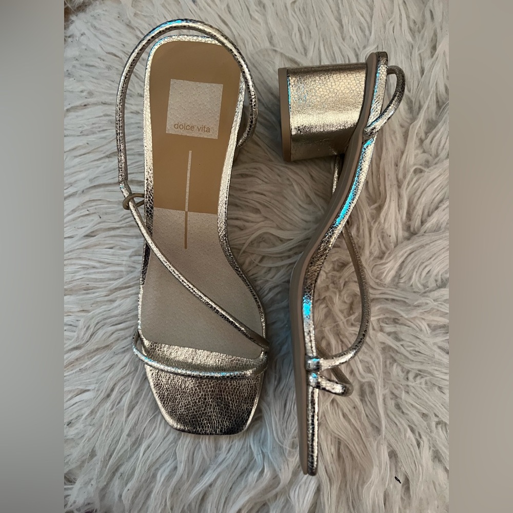 Never worn metallic gold sandals.